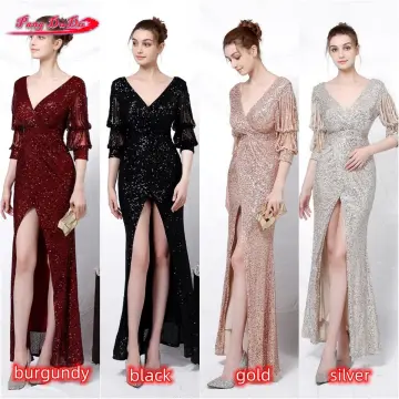 EAGLELY Bling Bling Sequins Glitter Evening Dress Formal Event Ball Gown  For Women Elegant Classy Toast Red Wedding Gown For Party Wedding Sponsor  Outfit 2023 New Bride Dinner Tube Top Long Maxi