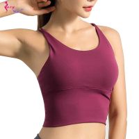 【Hot Sale】embellishembellish SEXYWG WomenTopVest เซ็กซี่ StrappyBra ShockproofBras Push UpSportswearShirt Crop Jersey