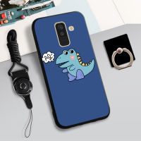 เคส TPU นิ่มสำหรับ Samsung Galaxy J8 2018เคสโทรศัพท์กล่องคลุมทั้งหมดพิมพ์ลายป้องกันการตกหล่น TPUPhone ฝามีที่ถือวงแหวนและเชือก