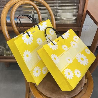 PVC fork ear bag out hand bag clothing store handbag non-woven packaging bag waterproof gift bag custom 【MAY】