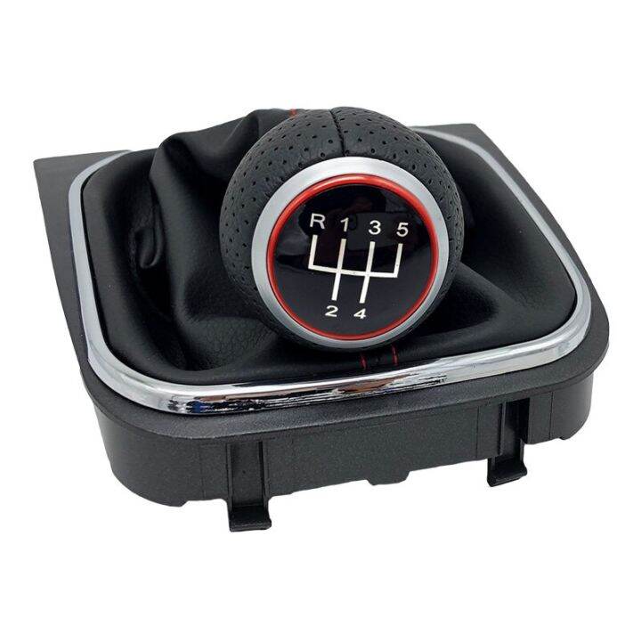 สำหรับ-vw-volkswagen-golf-5-mk5-r32-gtd-gti-2004-2005-2006-2007-2008-2009หัวเกียร์รถยนต์ลูกบิดหนังเทียมปลอกหุ้มผ้าคลุมรองเท้าบู๊ท-nuopyue