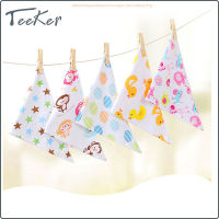 Teeker ทารกแรกเกิด Bib ทารกผ้าฝ้าย Bibs ผ้าเช็ดตัวกันน้ำ Baby Bib สามเหลี่ยมผ้าขนหนู RandomColor