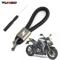 ♣ For Kawasaki Z250 Z300 Z1000 Z800 Z900 Z650 Z1000SX Z750 Z400 High Quality 2023 Motorcycle Braided Rope Keyring Metal Keychain