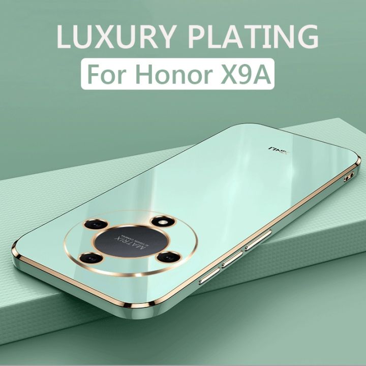 honor-x9a-เคสโทรศัพท์นิ่มสำหรับ-honor-x9a-honorx9a-5g-4g-5g-เคสขอบตรงชุบหลังซิลิโคนเรียบ
