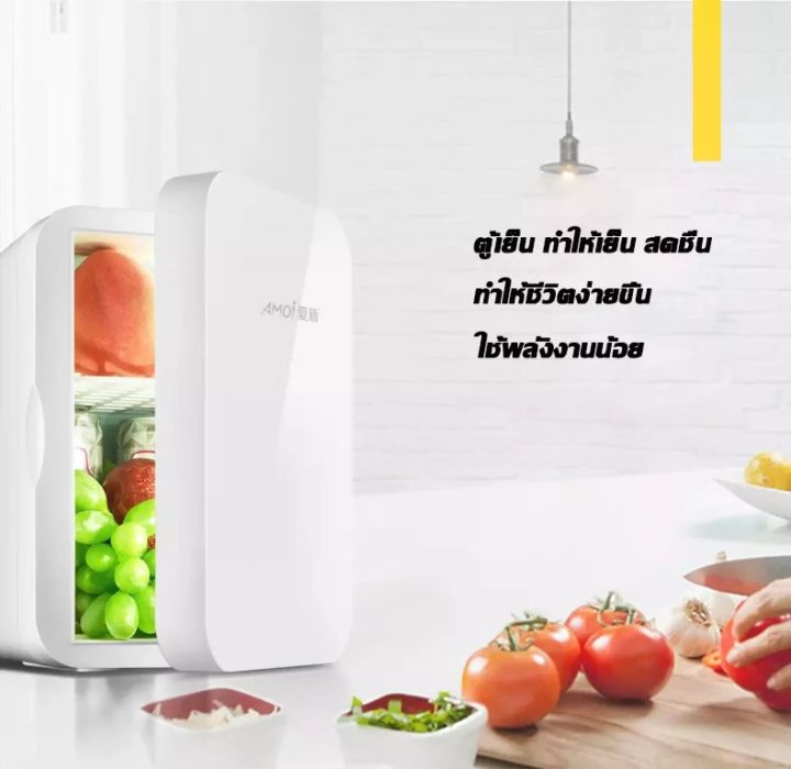winwinshopz-ตู้เย็นมินิ-ตู้เย็นเล็ก-refrigerator-mini-ตู้เย็น-ขนาดความจุ-6-16ลิตร-ใช้ได้ในรถยนต์12v-และในบ้าน-220v-น้ำหนักเบาประหยัดพื้นที่-ประหยัดไฟ