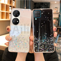 สำหรับ Huawei P50 P40 P30 P20Pro P50 P40 Pro Plus P40 P30 P20 Lite Mate 40 Pro เคสโทรศัพท์,ส่องแสงเป็นประกายระยิบระยับสุดหรูนุ่มโปร่งใส TPU แววซิลิโคน Anti-Shock โทรศัพท์ป้องกัน Cover