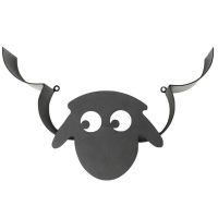 Toilet Roll Holder Sheep Wall Mount Black Metal Toilet Paper Wc Tissue Storage