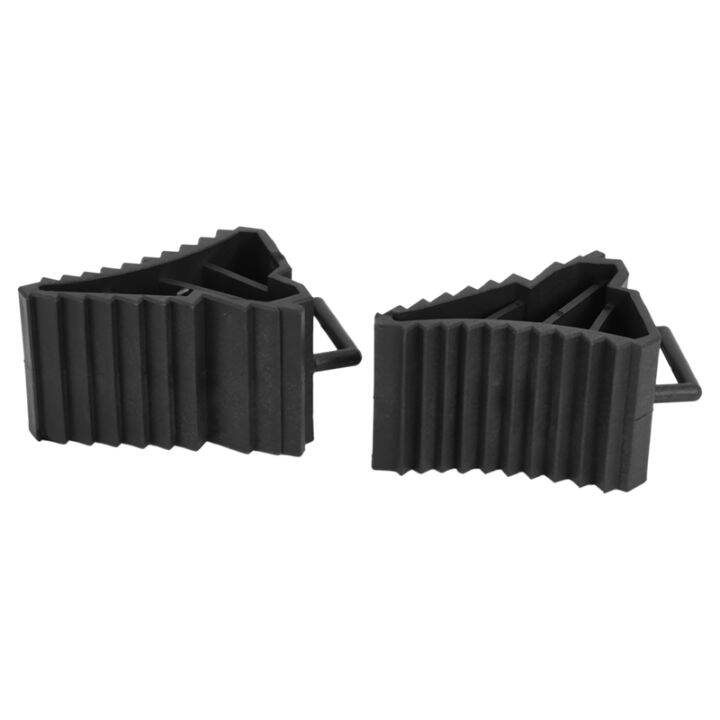 2pcs-antislip-vehicle-car-truck-wheel-tire-chock-stop-block-black