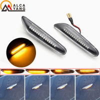 2Pcs LED แบบไดนามิกไฟเลี้ยวด้านข้าง Marker Light Sequential ไฟกระพริบสำหรับ BMW E91 E82 E92 E93 E60 E88 E90 E83 E84