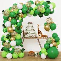 Light Spot Jungle Party บอลลูน Garland Arch Kit สีเขียวบอลลูน Arch ไดโนเสาร์ตกแต่งประดิษฐ์ Tropical Palm Fronds สำหรับ Jungle Parties,ฝักบัว,วันเกิดและสัตว์-ธีมปาร์ตี้