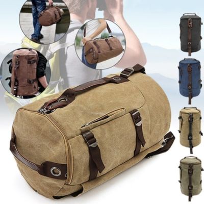LKEEP Large Capacity Man Travel Bag Mountaineering Backpack Men Bags Canvas Bucket Shoulder Backpack