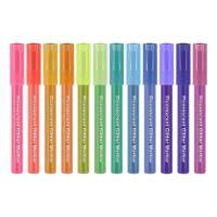 【LZ】✒♤  Pacote com 12 canetas marca-texto com glitter para registro de arte coloração e esboço