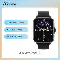 Ainuevo สมาร์ทวอท์ช Y20GT 1.7 "จอแสดงผล HD โทรผ่านบลูทูธ28 + โหมดกีฬา IP67กันน้ำ