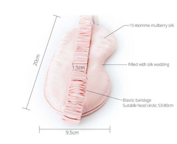 ที่ปิดตาปกติ19ชิ้นสำหรับการนอนหลับไหมหม่อนธรรมชาติแท้เหมาะสำหรับการเดินทางพักผ่อนที่ปิดตา