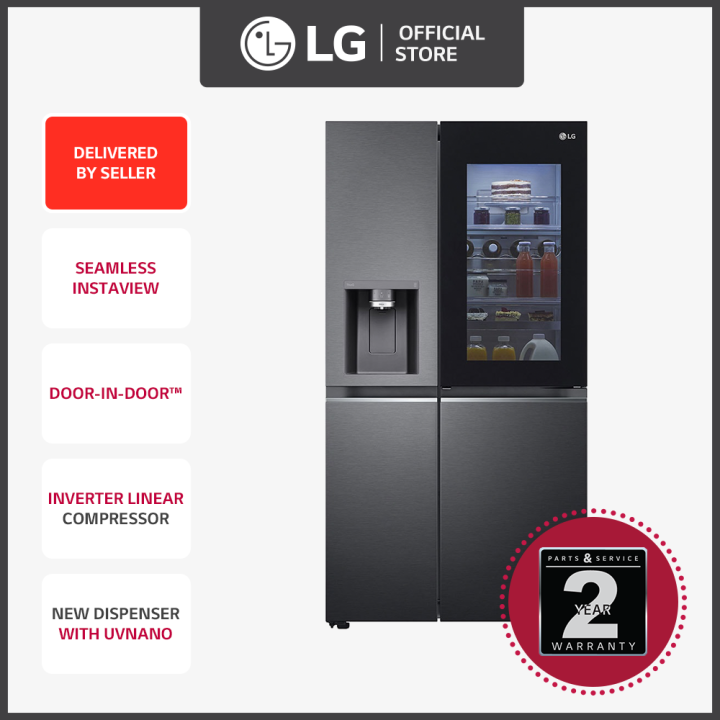 LG 23.8 Cu. Ft. Instaview SidebySide Refrigerator with water and ice