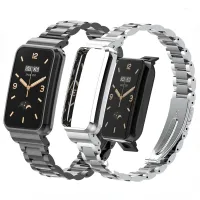 Metal Strap + Cover For Xiaomi Mi Band 7 Pro Stainless Steel Bracelet Wristband Correa For Mi Band 7 Pro Watchband Accessories Straps