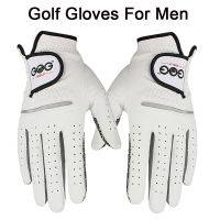 Golf Balls Sport Gloves Professional Genuine Leather Sheepskin Non-Slip Antiskid Particles Men Golfer Practice Game Gift White