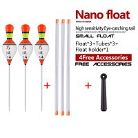 ☒₪☈ 3PCS Fishing Floats 3 Buoy Tubes 1 Buoy Holder Ice Fishing Buoy Big Tail Bobber Composite Nano Float Fishing Tools Accessories