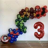 （koko party supplies）137ชิ้นเดอร์แมน IronBalloon โค้ง GarlandKids ชุดบอลลูนงานเลี้ยงวันเกิด DIY ทารกฝักบัว GlobosGifts