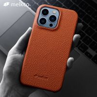 Melkco เคสโทรศัพท์ Iphone 14 Pro Max 13 Pro Max 12 Pro Max 11 Pro หนังแท้พรีเมียมแฟชั่นหรูหราธุรกิจ