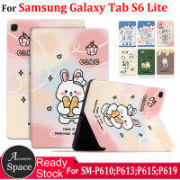 เคสการ์ตูนน่ารักแฟชั่นซัมซุงกาแล็กซีแท็บ S6 Lite 10.4นิ้ว SM-P613 SM-P610 SM-P615 SM-P619ฝาปิดพับฝาเป็นฐานกระเป๋าหนัง PU Samsung Galaxy Tab S6Lite 2020 2022