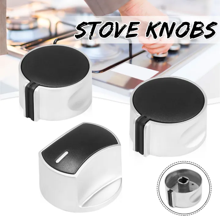 Metal Silver Universal Silver Gas Stove Knobs Cooker Oven Hob Kitchen