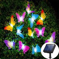 【hot】 12 Led Lamp Garden String Lights Garland Outdoor for Yard Fence Lawn Decoration