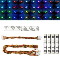 【Free shipping】 RGB สว่างสุดๆ LED โดรน4ใบพัด FPV เฮลิคอปเตอร์หกแฉก WS2812B