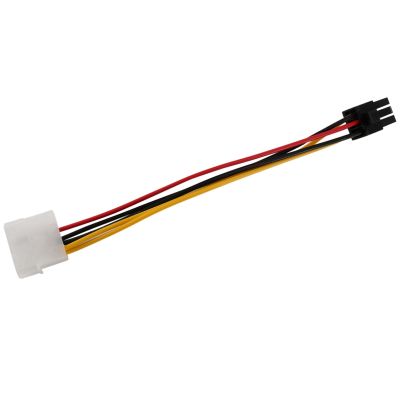 4-Pin Male to 6-Pin Female socket Power Cable for PCIe PCI Express Adapter