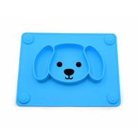Baby Child Silicone Suction Placemat Food Feeding Divided Mat for Kid and Toddler Fit Most Highchair Tray Easy Clean