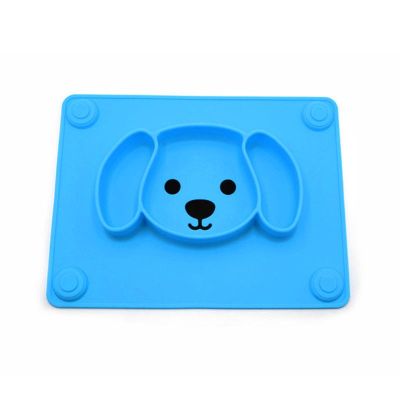 Baby Child Silicone Suction Placemat Food Feeding Divided Mat for Kid and Toddler Fit Most Highchair Tray Easy Clean