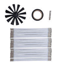 33PCS Chimney Pipe Cleaning Brush 16in PP Flexible Dryer Vent Lint Brush with Tape for Electric Drill