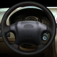 Car Products DIY Black Faux Leather Car Accessories Steering Wheel Cover For Hyundai Tucson 2004 2005 2006 2007 2008 2009 2010