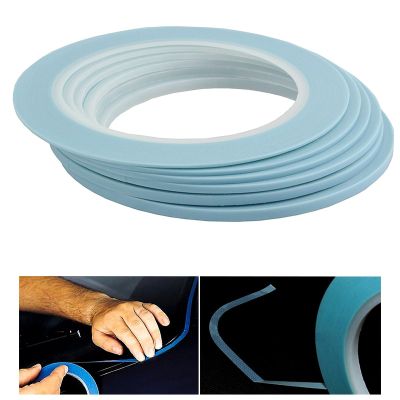 [Hot K] ไวนิลไวนิลอุณหภูมิสูงสีฟ้าเส้นบางละเอียดเพ้นท์ออโต้จิตรกรกระดาษกาวรถยนต์สำหรับเส้นโค้ง