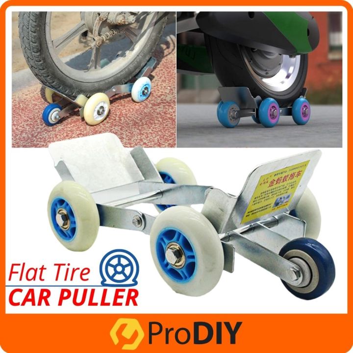 Emergency Roller Lifter Flat Tire Wheel Puller 5 Wheels Car Booster ...