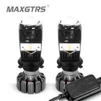 MAXGTRS หลอดไฟ H4 LED พร้อมเลนส์โปรเจคเตอร์ 9600LM 12V 24V 6500K แสงสีขาว