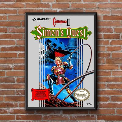 Castlevania II Simons Quest Video Game Canvas Poster Home Wall Painting Decoration (No Frame)