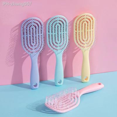 Tangled Hair Comb Hollow Out Massage Comb Detangling Hair Brush Wet Curly Hair Brushes Barber Comb Girl Women Hair Styling Tools