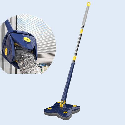 2023 Newest 360° Rotatable Squeeze Mop Adjustable Four Corners Floor Cleaning Mop For home cleaning  Household Cleaning Tools
