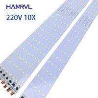 [Hot K] ไดรเวอร์รางไฟ LED ไฟฟ้ากระแสสลับ220V Led 10ชิ้น,30/50/60ซม. SMD 5730 2835แถบไฟ LED ไม่จำเป็นต้องใช้พลังงานใต้ชั้นแสงในร่ม