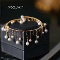 FXLRY Handmade Natural Freshwater Pearl Tassel Opening Adjustable celets For Womens Fashion Jewelry
