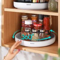 360 rotating seasoning storage rack Ecoco Seasoning Organizer shelf oil and non-slip kitchen accessories，kitchen organizer，