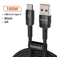 สายเคเบิล USB Toocki Type C สำหรับ Samsung Xiaomi 100W ชาร์จ USB-C ได้อย่างรวดเร็วสายชาร์จสำหรับ Realme POCO Huawei P40ตัวแปลงสาย Mate Pro