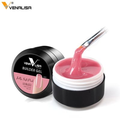 CANNI Supply Builder Gelแพคเกจใหม่Venalisa 15เจลทาเล็บ12สีเจลสำหรับส่วนต่อเล็บเล็บเจลอำพรางยืดเวลา