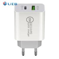 USB Type C QC3.0 PD ตัวแปลงชาร์จไฟเร็วเครื่องชาร์จติดผนัง18W/20W ที่ชาร์จโทรศัพท์มือถือ2พอร์ตสำหรับ Android iPhone iPad