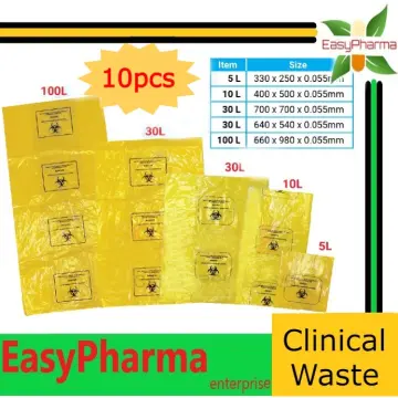30 liter plastic yellow medical waste