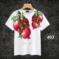 Loso store เสื้อยืดพิมพ์ลาย ลายผลไม้สุดเก๋