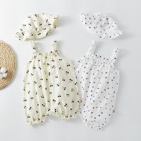 Newborn Kids Rompers Baby Boys Girls Sun Print Cotton Playsuits Suspender Jumpsuits Outfits Baby Summer Clothes