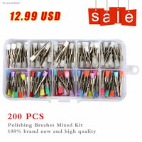 ✚❀ 200pcs Dental Prophy Brushes Polishing Polisher Disposable Latch type Mixed color Used for stain removal and polish