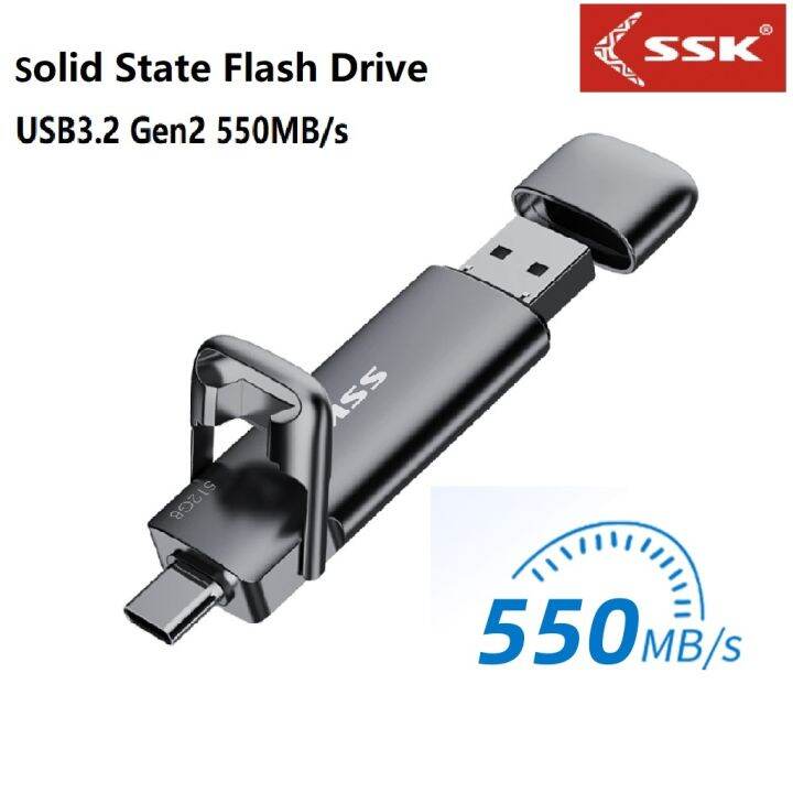 SSK 550MB/s USB C Flash Drive 1TB TYPE C OTG Drive USB 3.2 Gen2